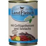 Landfleisch Dog Pur Geflügelherzen & Seelachs - 800 g