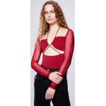 Reduzierte Rote Langärmelige Calvin Klein Nachhaltige Langarmhemden für Damen Größe XXL zur Party 