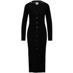 Schwarze Langärmelige HUGO BOSS BOSS V-Ausschnitt Winterkleider aus Polyacryl für Damen Größe S 