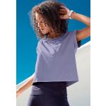 Blaue LASCANA Active Two-in-One-Shirts aus Jersey für Damen Größe S 