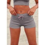 Graue LASCANA Active Shorts & kurze Hosen aus Baumwolle für Damen Größe L Weite 44 
