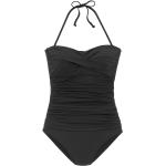 Schwarze Elegante LASCANA Bandeau Badeanzüge aus Mikrofaser für Damen 