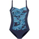 Blaue Boho LASCANA Damenbadeanzüge & Damenschwimmanzüge aus Elastan 