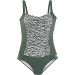 Grüne LASCANA Damenbadeanzüge & Damenschwimmanzüge aus Mikrofaser 