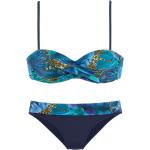Reduzierte Blaue LASCANA Bandeau Bikinis aus Elastan für Damen 