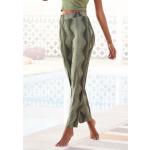 Reduzierte Grüne LASCANA Nachhaltige Pyjamahosen & Schlafhosen aus Elastan für Damen Größe XS Weite 32, Länge 34 