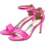 Pinke LASCANA High-Heel Sandaletten aus Kunstleder für Damen Größe 41 mit Absatzhöhe 5cm bis 7cm 