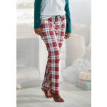 Karierte LASCANA Pyjamahosen & Schlafhosen aus Baumwolle für Damen Größe XS Weite 36, Länge 34 