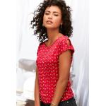 Rote LASCANA Cut Out Shirts aus Elastan für Damen Größe M 