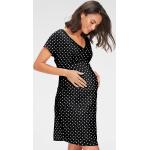 Schwarze LASCANA Nachthemden für Schwangere aus Elastan für Damen Größe M 