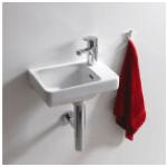 Laufen PRO S Handwaschbecken, asymetr.,1 HL ,mit Überlauf, 360x250, weiß, Farbe: Weiß
