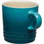 Blaue Le Creuset Kaffeebecher spülmaschinenfest 