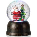 LED-Schneekugel Max mit Weihnachtsmann, bronze