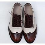 Blaue Vintage Oxford Schuhe für Damen 