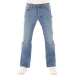 Blaue LEE Denver Bootcut Jeans aus Elastan für Herren Größe L 