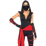 Reduzierte Schwarze Leg Avenue Ninja Kostüme aus Elastan trocknergeeignet für Damen Größe M 