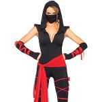 Schwarze Leg Avenue Ninja Kostüme aus Elastan trocknergeeignet für Damen Größe XS 