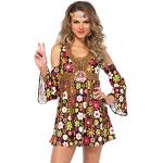Bunte Hippie Leg Avenue Hippie Kostüme aus Polyester für Damen Größe XL 
