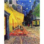 Legendarte - Kunstdruck auf Leinwand - Caféterrasse am Abend Vincent Van Gogh - Wanddeko, Canvas cm. 80x100