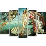 Legendarte - Kunstdruck auf Leinwand - Die Geburt der Venus Sandro Botticelli - Wanddeko, Canvas cm. 150x100 Typ A1 (5 Stück)
