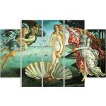 Legendarte - Kunstdruck auf Leinwand - Die Geburt der Venus Sandro Botticelli - Wanddeko, Canvas cm. 150x100 Typ A2 (5 Stück)