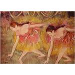Legendarte - Kunstdruck auf Leinwand - Tänzerinnen-Verbeugung Edgar Degas - Wanddeko, Canvas cm. 50x70