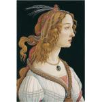 Legendarte - Kunstdruck auf Leinwand - Weibliches Idealbildnis Sandro Botticelli - Wanddeko, Canvas cm. 60x90