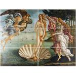 Legendarte - Multipanel Bilder Die Geburt der Venus - Sandro Botticelli cm. 150x200 (12 Stück)