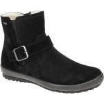 Reduzierte Schwarze Legero Tanaro Gore Tex Ankle Boots Reißverschluss aus Veloursleder mit herausnehmbarem Fußbett für Damen 