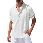 Graue Kurzärmelige V-Ausschnitt Rippshirts aus Baumwolle für Herren Größe 3 XL Große Größen zur Hochzeit 