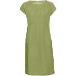 Grüne Kurzärmelige Waschbär Nachhaltige Kleider mit Ärmel für Damen Größe L 