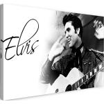 Leinwandbild (100x70cm): Elvis Presley Hemd mit Muster und Halsband Schriftzug oben links, echter Holz-Keilrahmen inkl. Aufhänger, handgefertigt in Deutschland