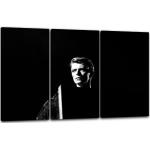 Leinwandbild 3-teilig (120x80cm): David Bowie, echter Holz-Keilrahmen inkl. Aufhänger, handgefertigt in Deutschland