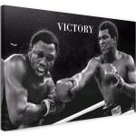 Leinwandbild (80x60cm): Muhammad Ali Victory Kult-Kampf Box-Legende Star fight, echter Holz-Keilrahmen inkl. Aufhänger, handgefertigt in Deutschland