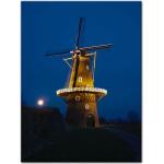 Leinwandbild - Windmühle am Abend, Größe:50 x 60 cm