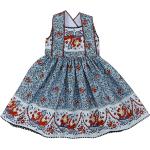 Reduzierte Blaue Blumen Mini Partykleider aus Baumwolle für Damen Größe XXL 