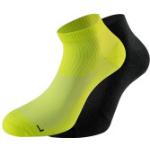 Lenz Running 3.0 Socken Doppelpackung, Neongelb/Schwarz (35-38)