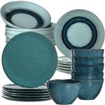 Blaues Landhausstil Geschirr Landhausstil aus Keramik 24 Teile 