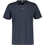 Blaue Klassische Kurzärmelige Lerros Henley Shirts aus Baumwolle für Herren Größe XXL 