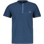 Blaue Kurzärmelige Lerros Henley Shirts aus Baumwolle für Herren Größe 4 XL Große Größen 