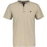 Beige Klassische Kurzärmelige Lerros Henley Shirts aus Baumwolle für Herren Größe M 