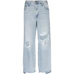 Reduzierte Hellblaue Mom Fit LEVI'S Baggy Jeans aus Denim für Damen Größe XS 