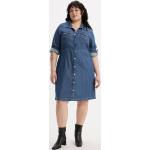 Blaue LEVI'S Damenkleider aus Denim Größe 3 XL 