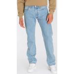 Reduzierte Blaue Klassische LEVI'S 501 Straight Straight Leg Jeans aus Denim für Herren Größe XL 