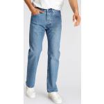 Blaue Klassische LEVI'S 501 Straight Straight Leg Jeans aus Denim für Herren 
