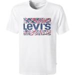 Reduzierte Weiße Kurzärmelige LEVI'S T-Shirts aus Jersey für Herren Größe S 