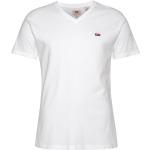 Weiße LEVI'S V-Ausschnitt V-Shirts aus Jersey für Herren Größe M 