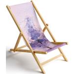 Purpurfarbene Liegestühle aus Buchenholz klappbar 