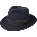 Blaue Elegante Lierys Fedora Hüte aus Wolle für Herren Größe S 