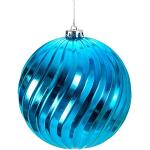 Blaue Weihnachtskugeln & Christbaumkugeln glänzend aus Kunststoff 